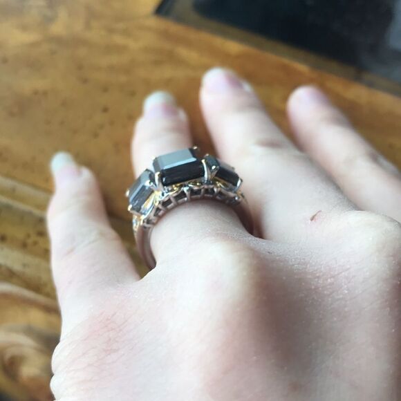 Natural Silver Sapphire Sterling Silver Ring Size 7 - Picture 5 of 8